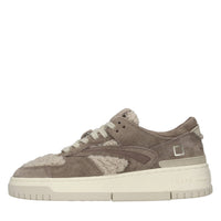 Sneakers in camoscio ed ecopelliccia 