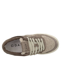 Sneakers in camoscio ed ecopelliccia 