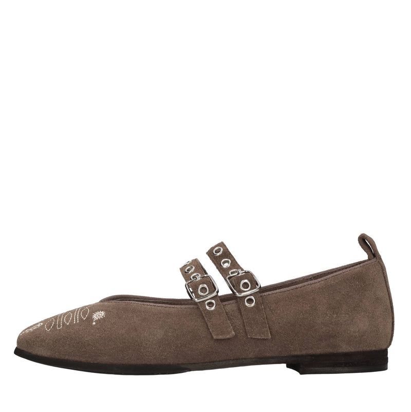 Ballerine in camoscio 