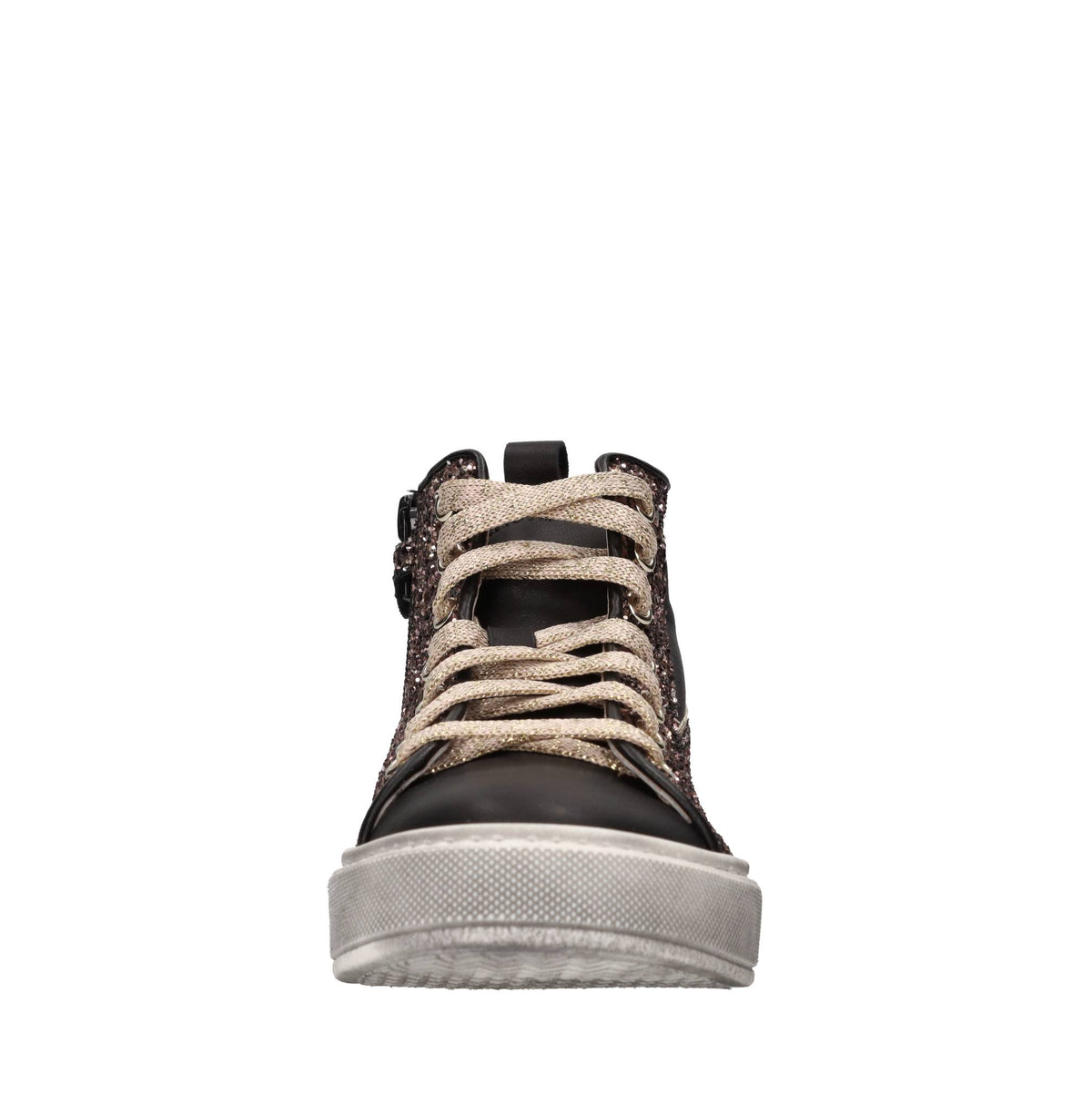 Sneakers in pelle e glitter 