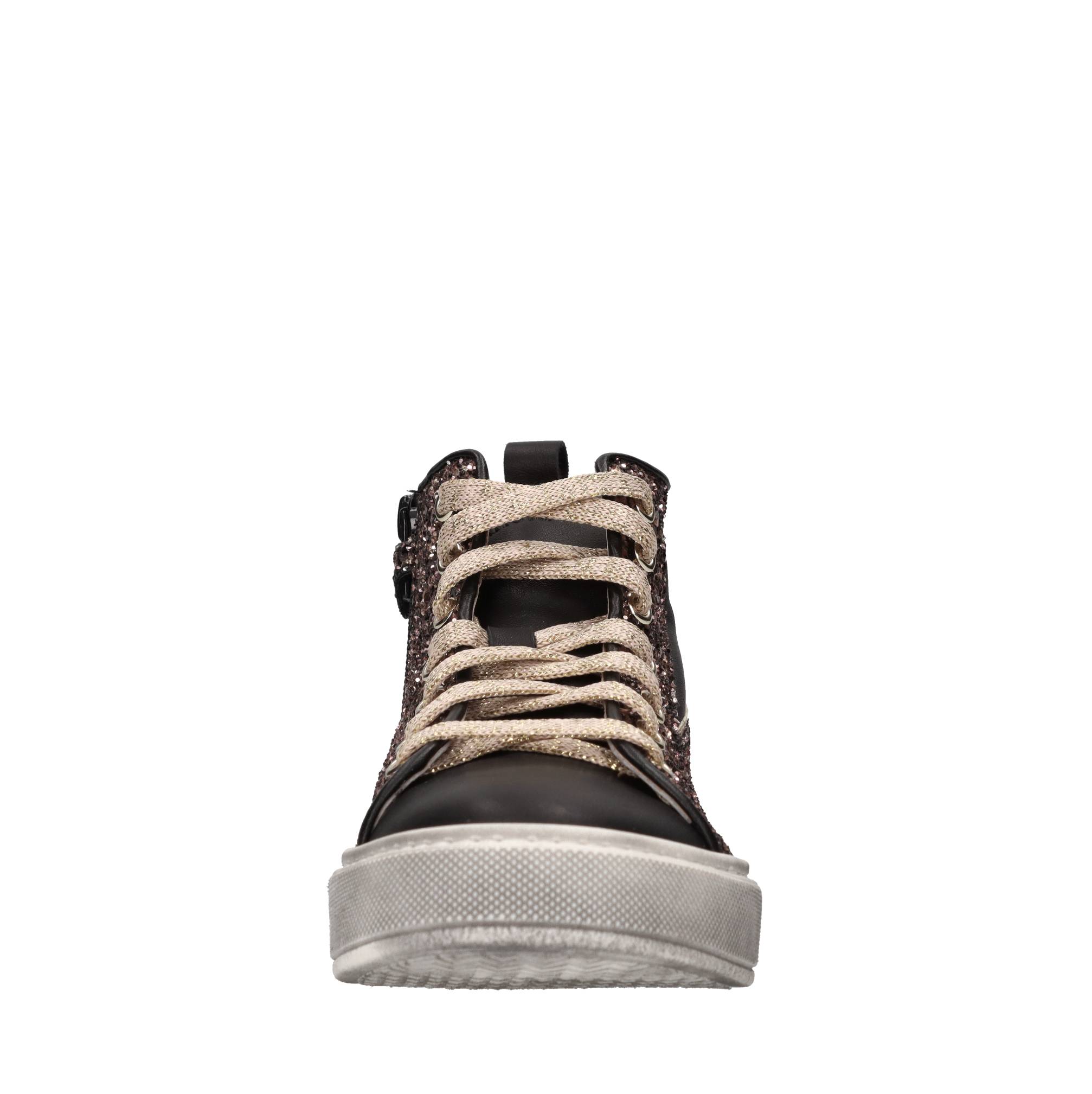 Sneakers in pelle e glitter 