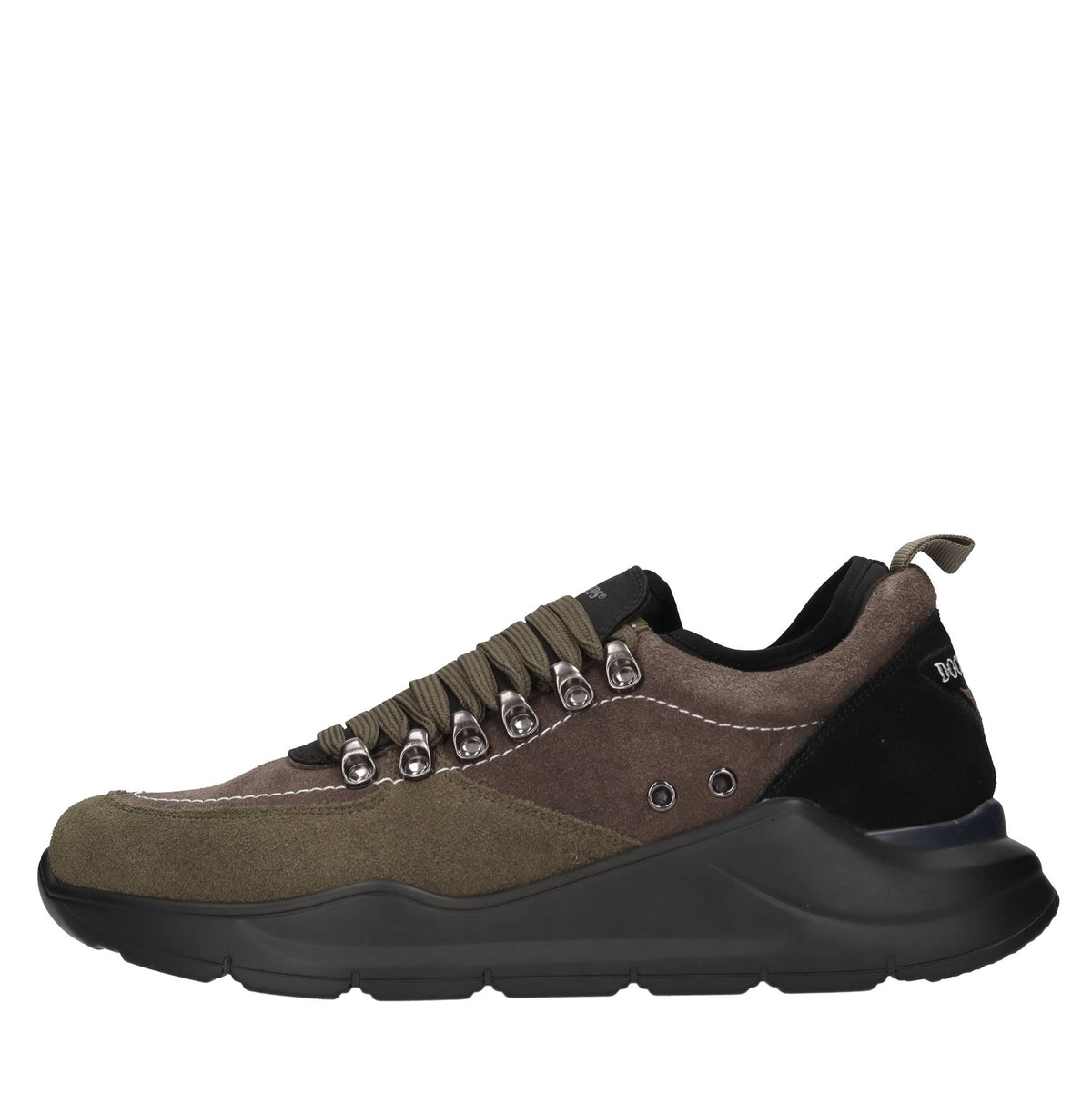 Sneakers slip-on in camoscio e tessuto 