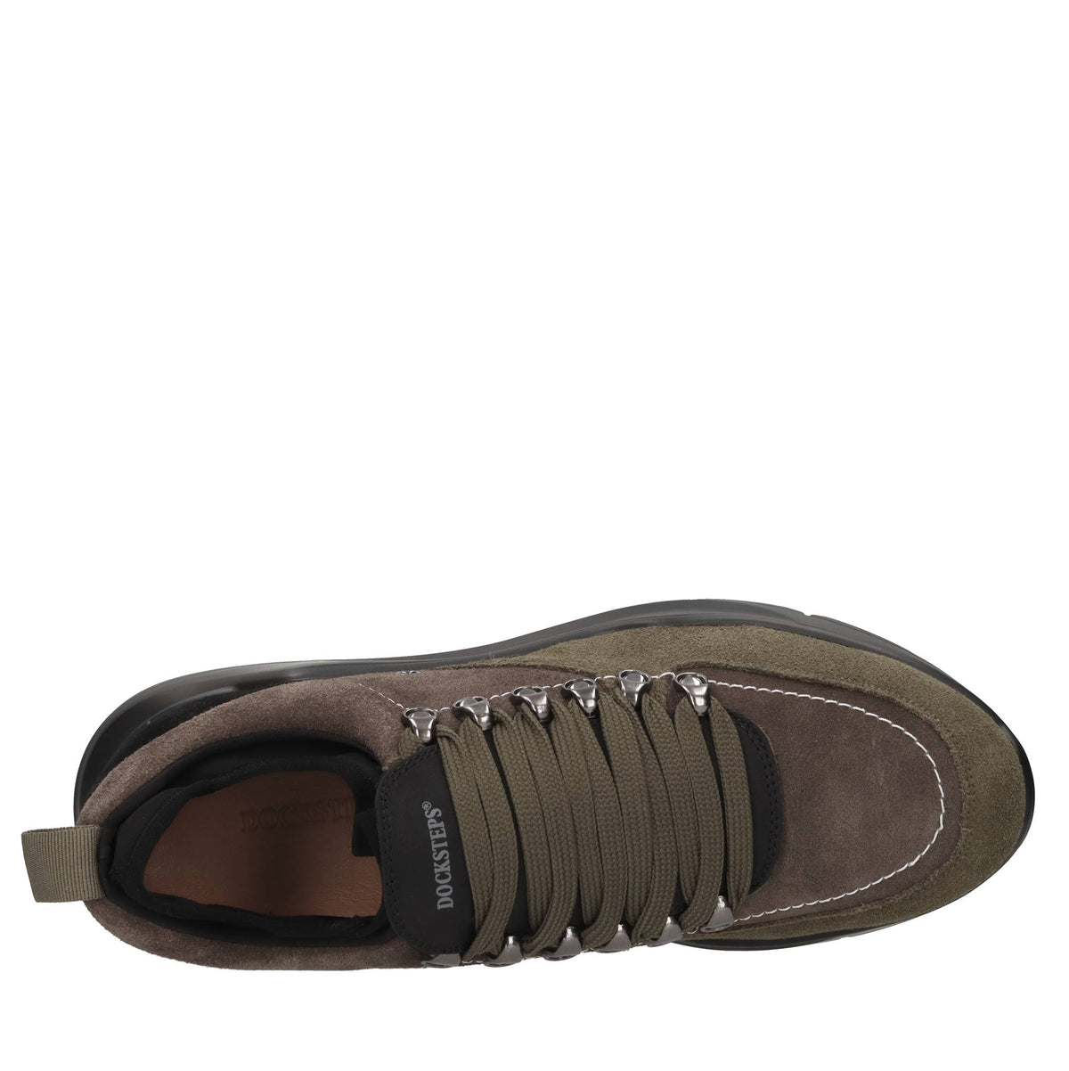 Sneakers slip-on in camoscio e tessuto 