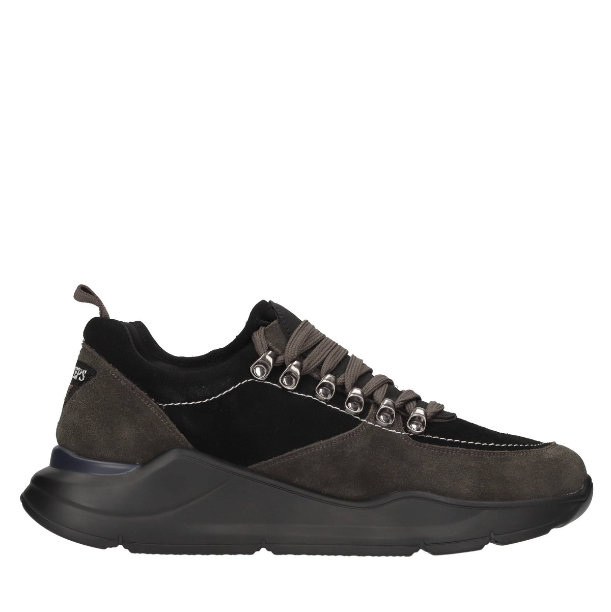 Sneakers slip-on in camoscio e tessuto 