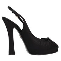 Décolleté slingback Vally in raso 