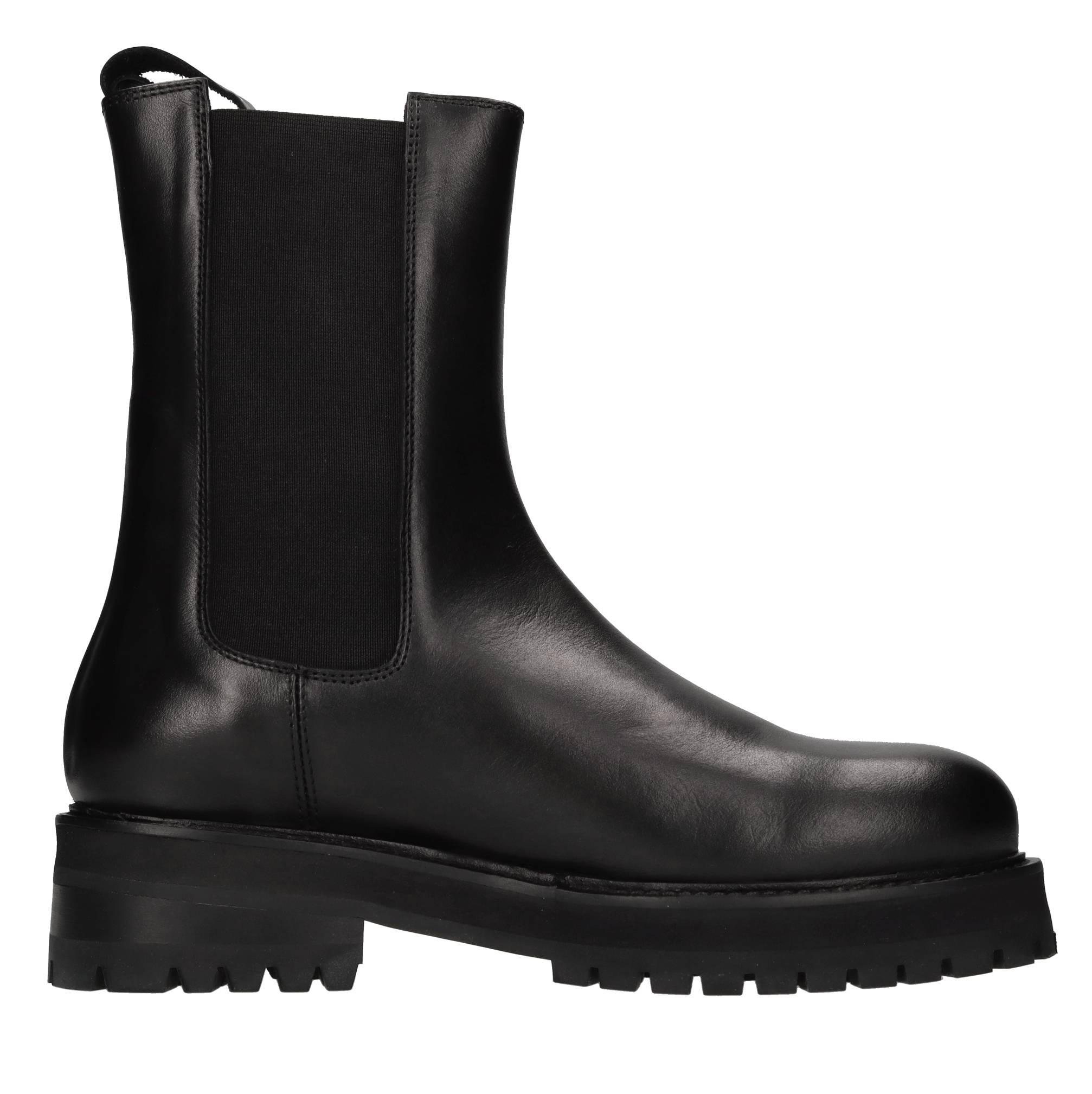 Stivaletti Beatles in pelle e tessuto elasticizzato 