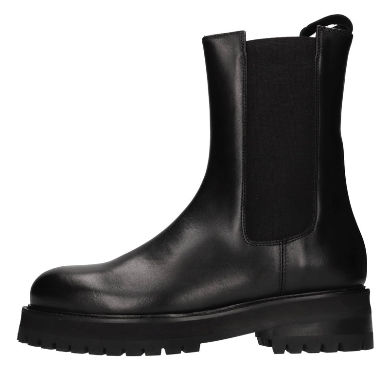 Stivaletti Beatles in pelle e tessuto elasticizzato 