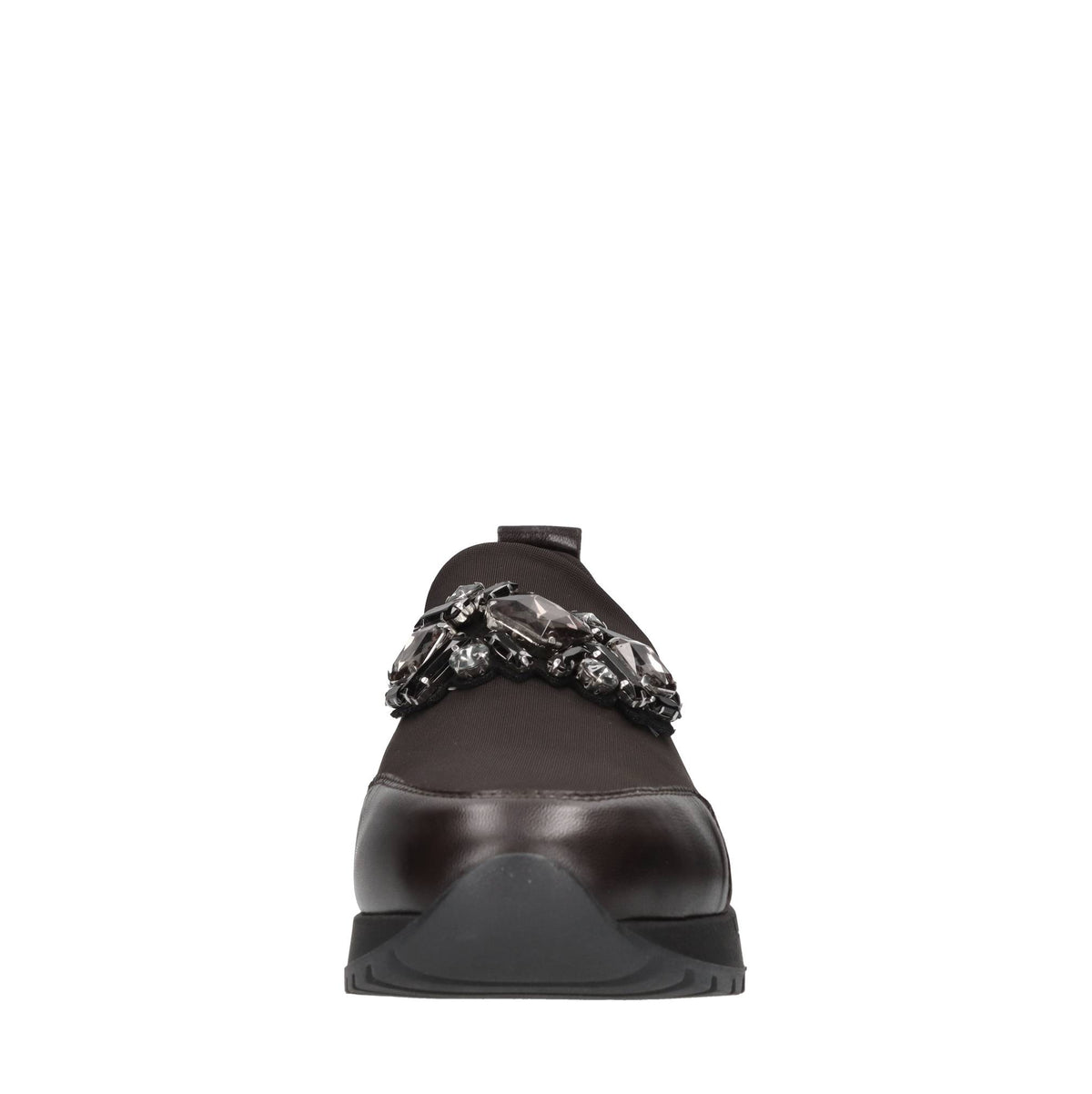 Slip-on in pelle e tessuto tecnico 
