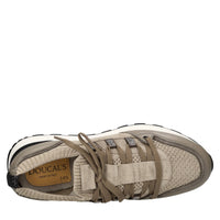Sneakers in pelle e tessuto con strass 