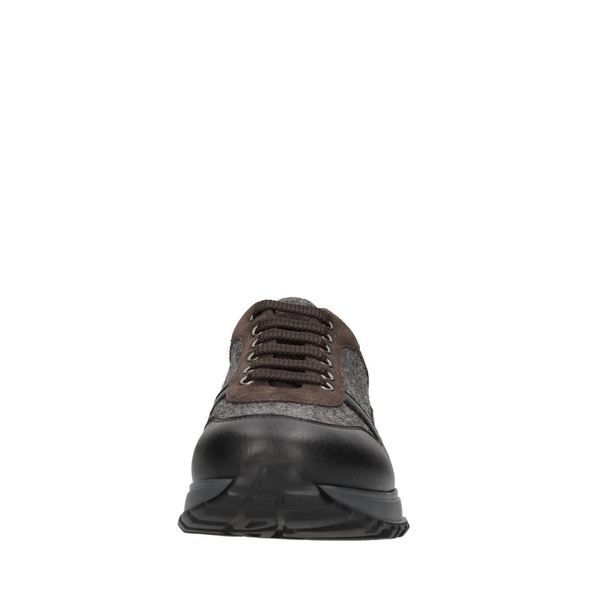 Sneakers in pelle, camoscio e tessuto 
