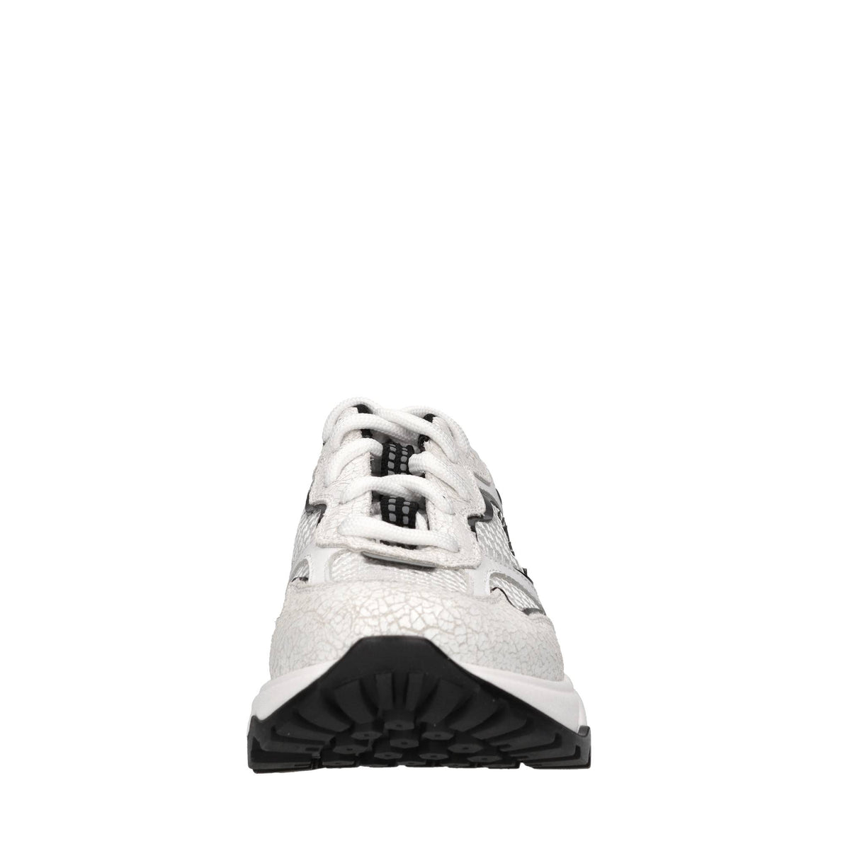 Sneakers in pelle e tessuto 