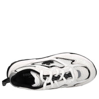 Sneakers in pelle e tessuto 