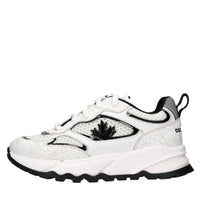 Sneakers in pelle e tessuto 