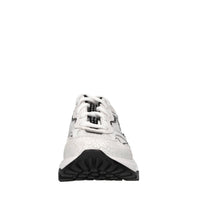 Sneakers in pelle e tessuto 