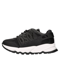Sneakers in pelle e tessuto 