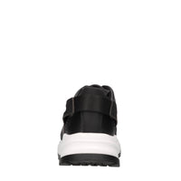 Sneakers in pelle e tessuto 