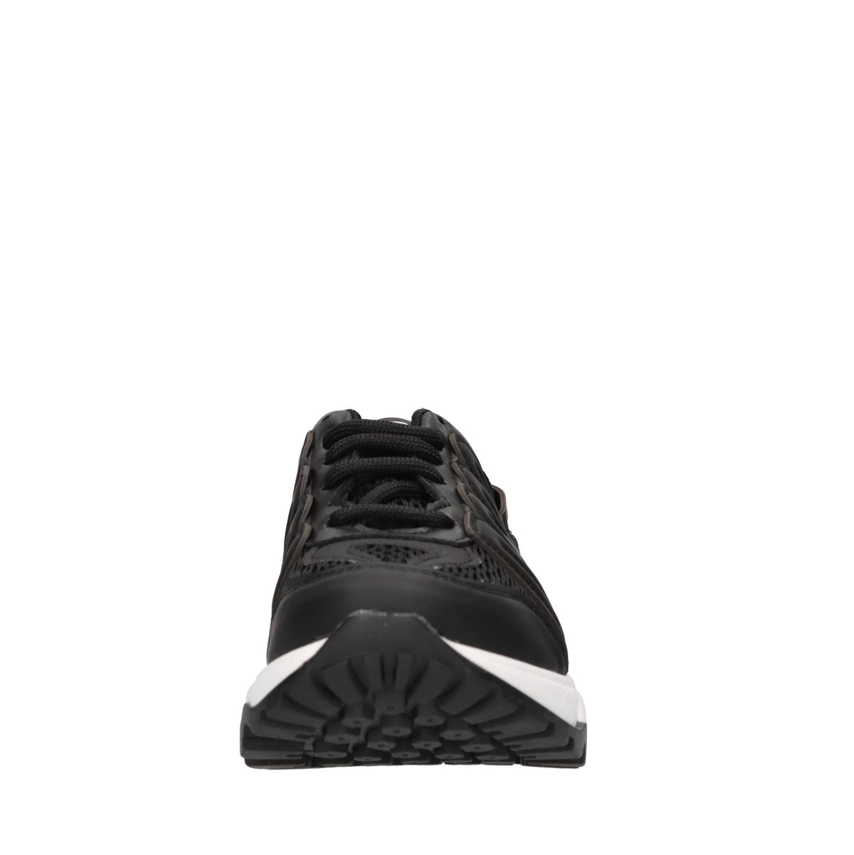 Sneakers in pelle e tessuto 