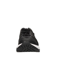 Sneakers in pelle e tessuto 