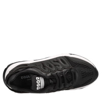 Sneakers in pelle e tessuto 
