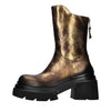 ELENA IACHI Tronchetti in pelle metallizzata bronzo