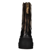 Tronchetti in pelle metallizzata bronzo 
