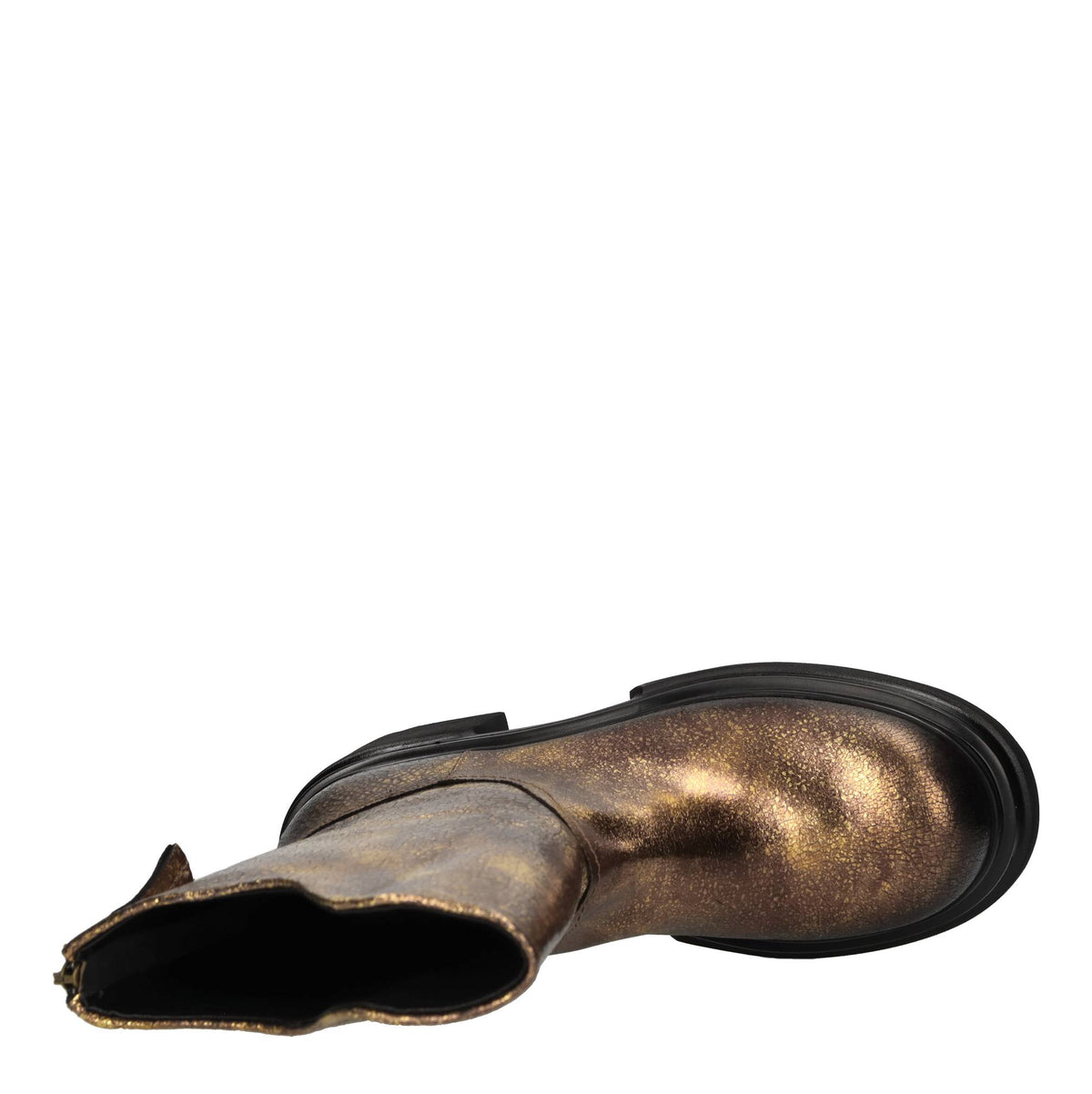 Tronchetti in pelle metallizzata bronzo 