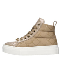 Sneakers in ecopelle e tessuto 