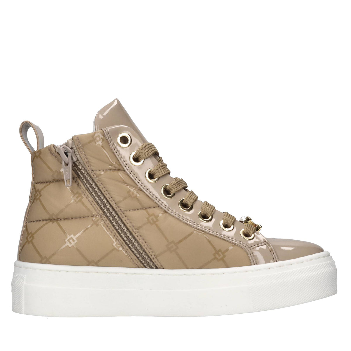 Sneakers in ecopelle e tessuto 