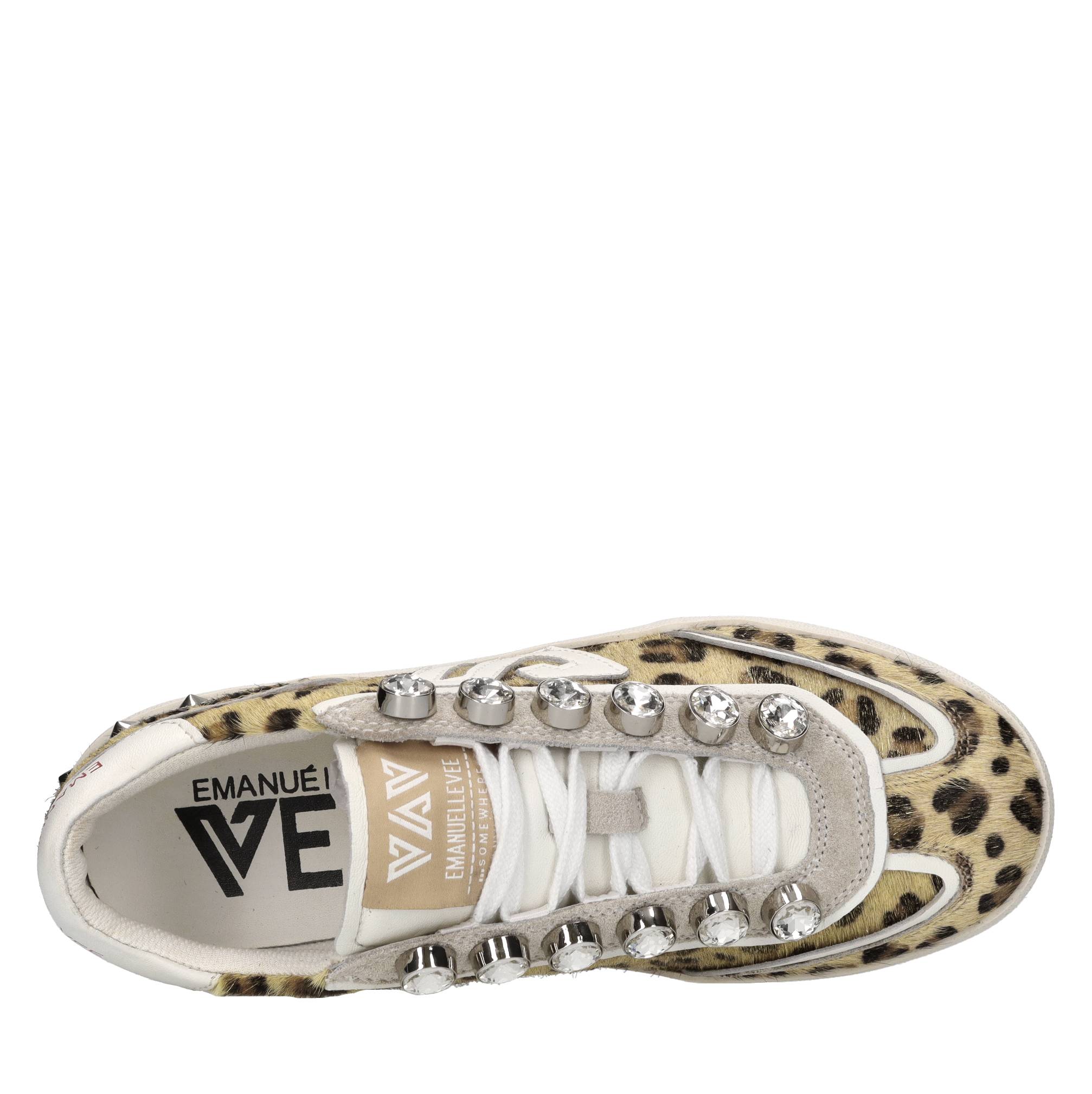 Sneakers in camoscio e cavallino 