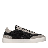 Sneakers in pelle, camoscio e tessuto 