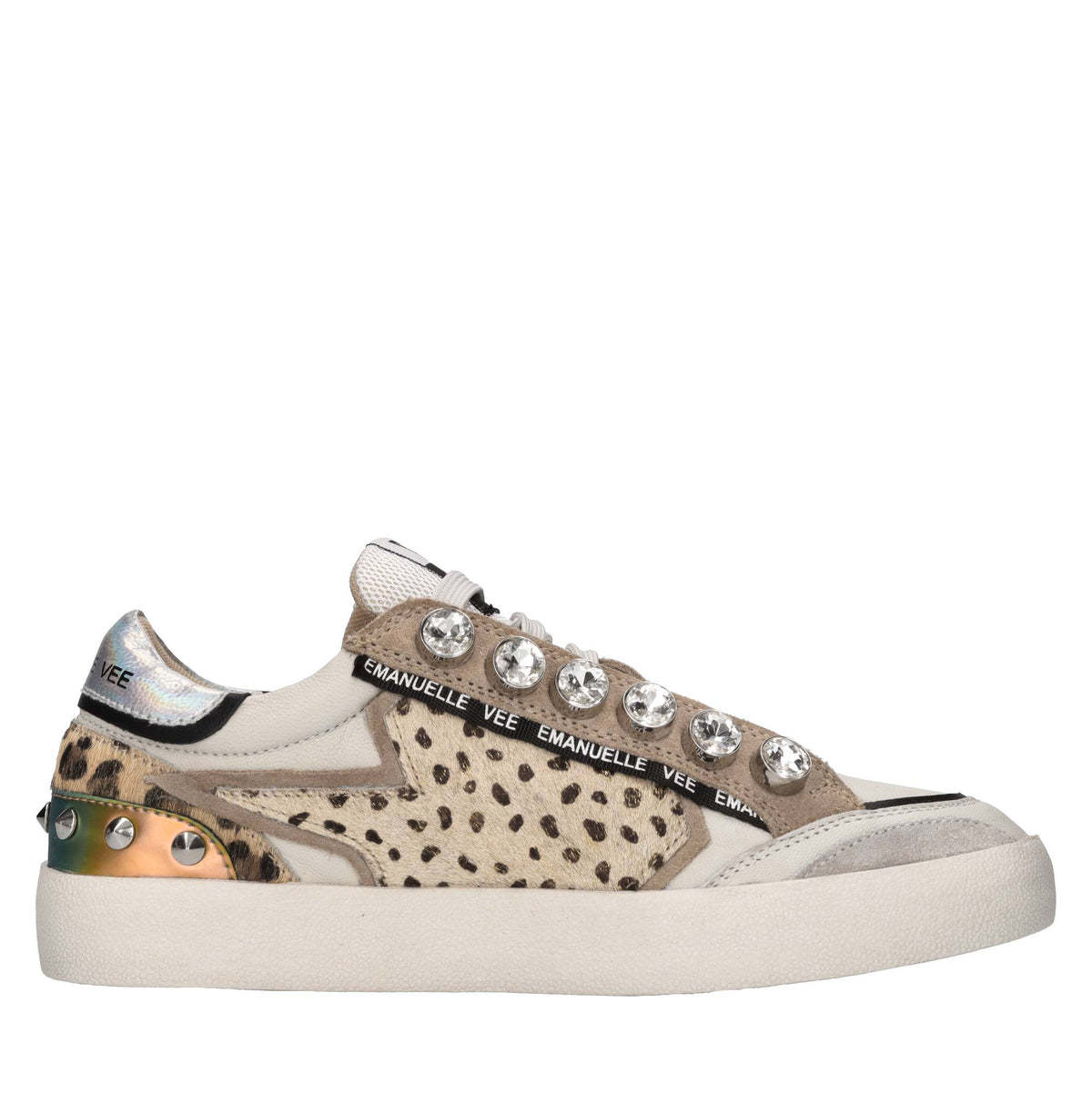 Sneakers in pelle e cavallino 