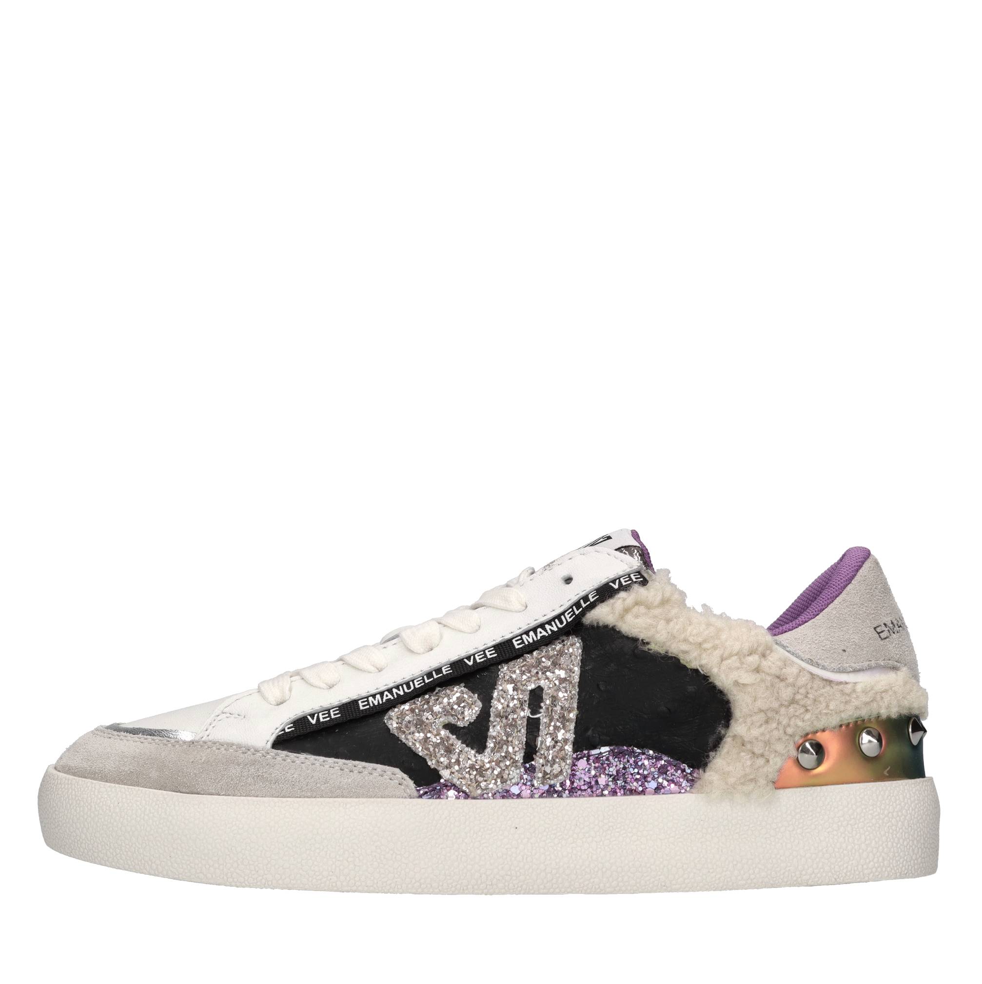 Sneakers in pelle ed ecopelliccia 