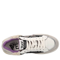 Sneakers in pelle ed ecopelliccia 
