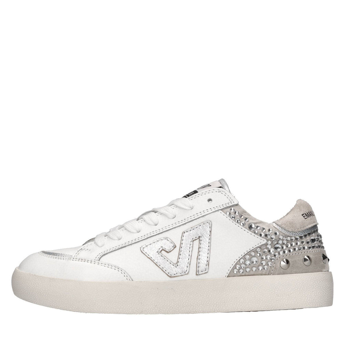 Sneakers in pelle, camoscio e tessuto 
