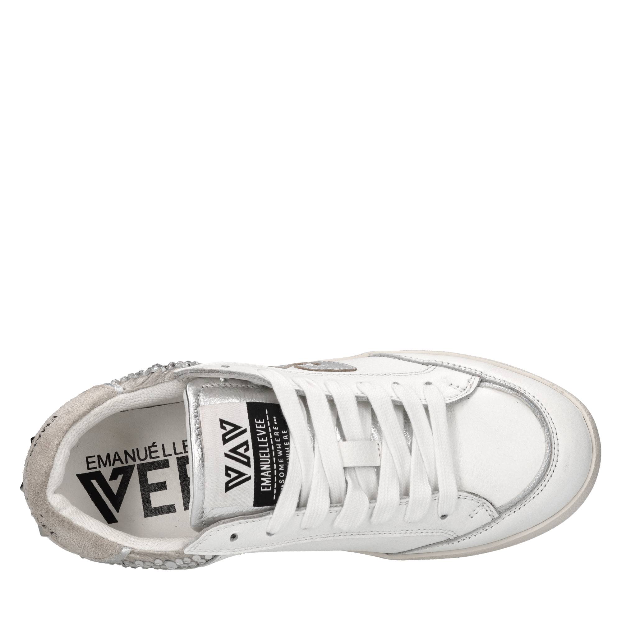 Sneakers in pelle, camoscio e tessuto 