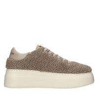 Sneakers in pelle ed ecopelliccia 