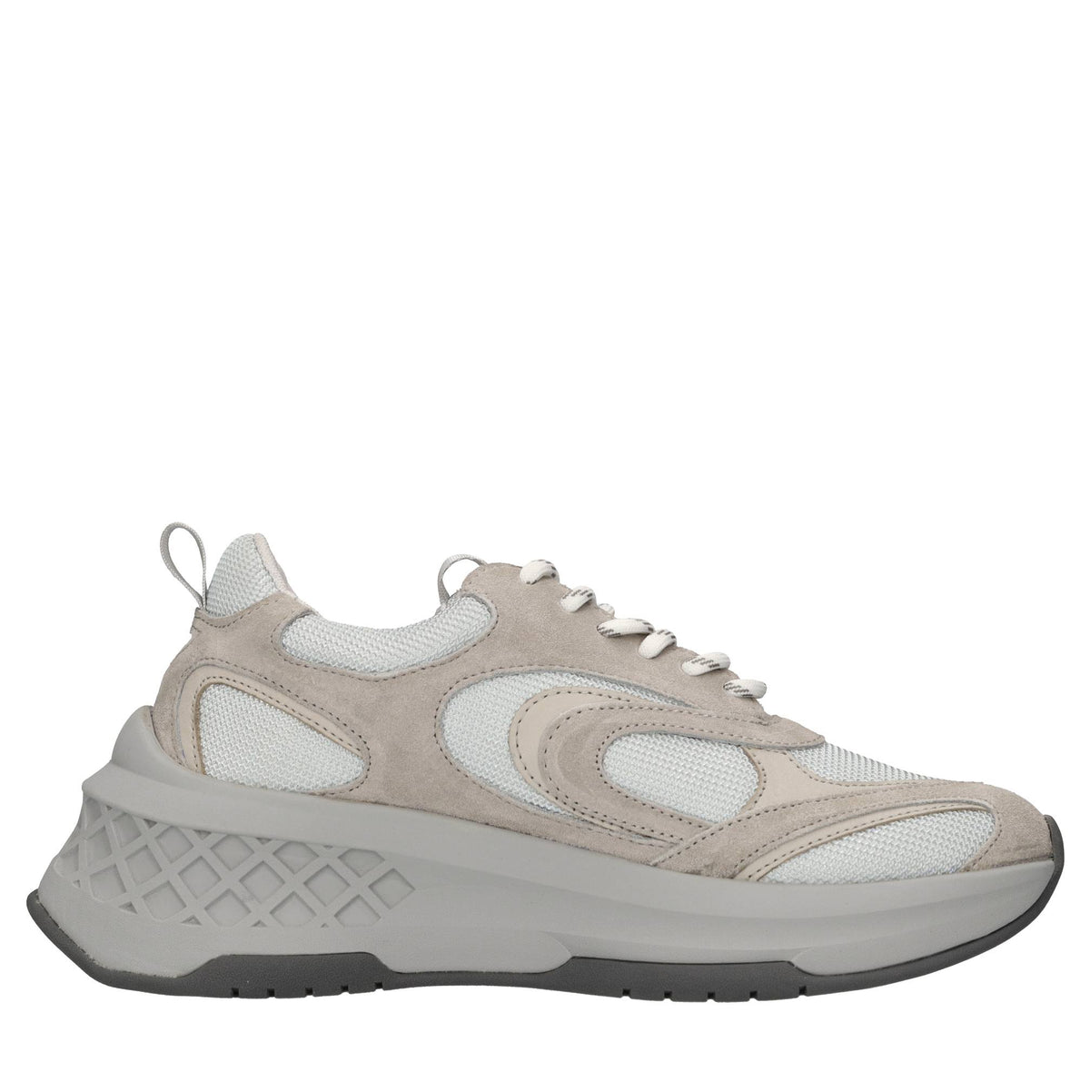 Sneakers in camoscio,pelle e tessuto 