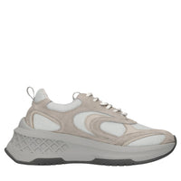 Sneakers in camoscio,pelle e tessuto 