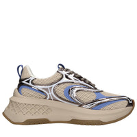 Sneakers in pelle e tessuto 