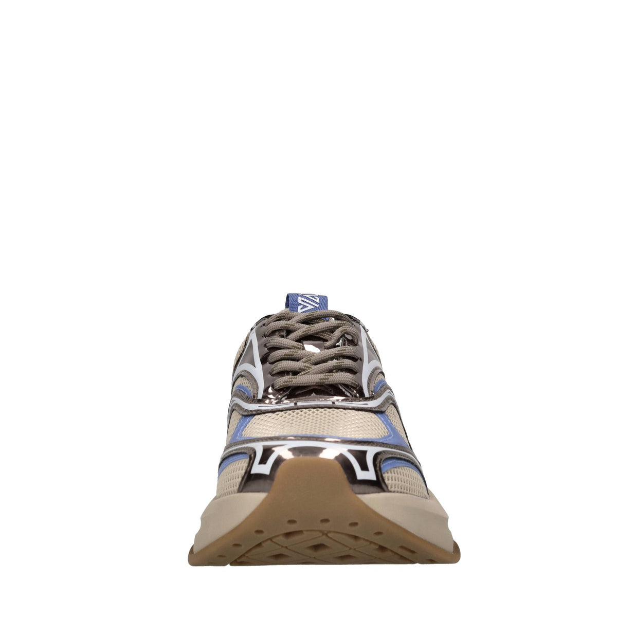 Sneakers in pelle e tessuto 