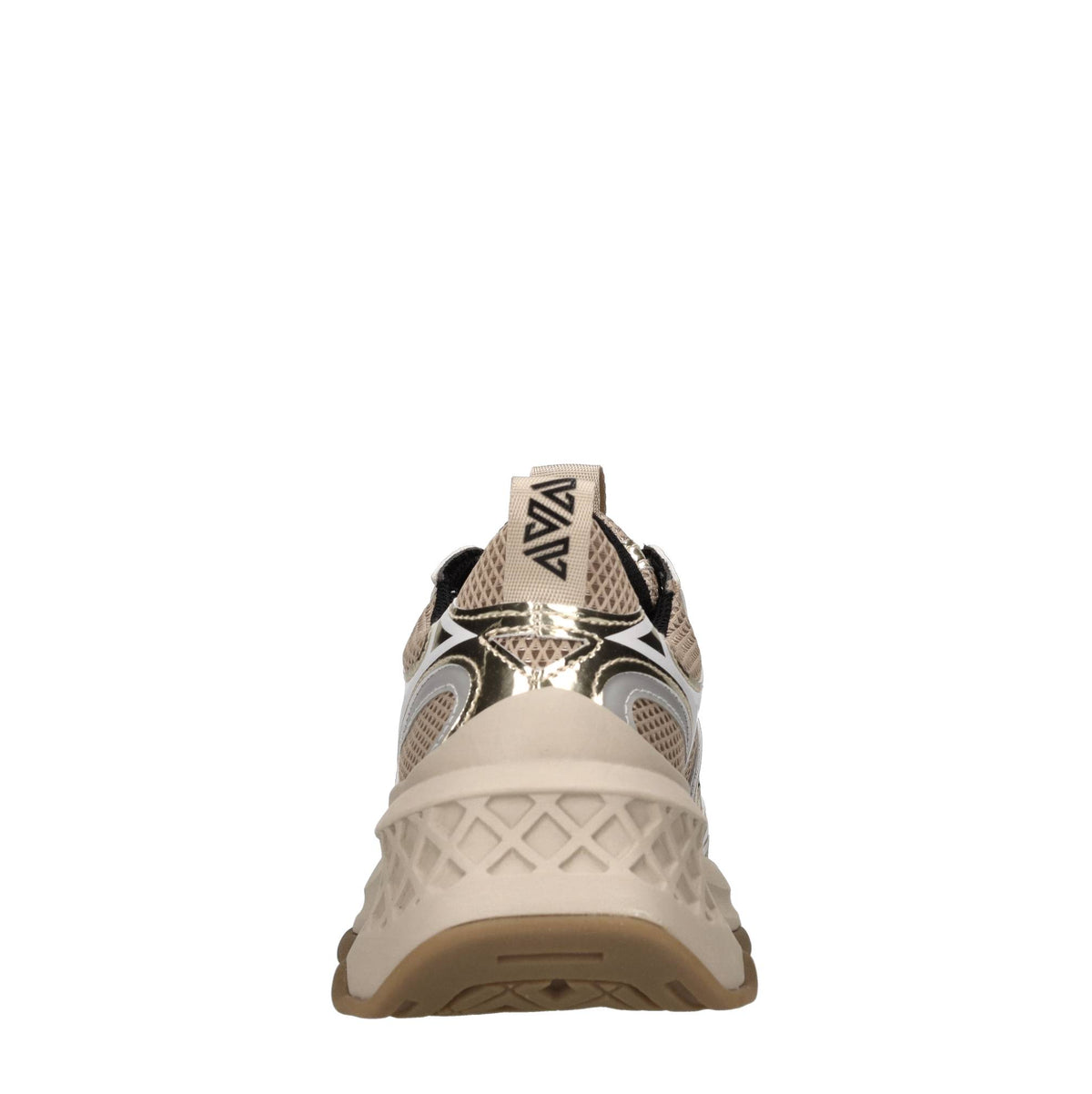 Sneakers in pelle e tessuto 