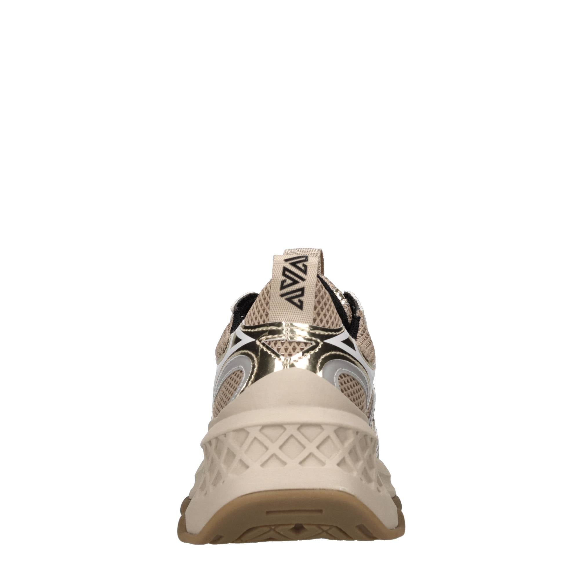 Sneakers in pelle e tessuto 