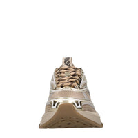 Sneakers in pelle e tessuto 