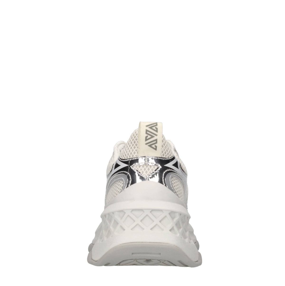 Sneakers in pelle e tessuto 