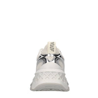Sneakers in pelle e tessuto 