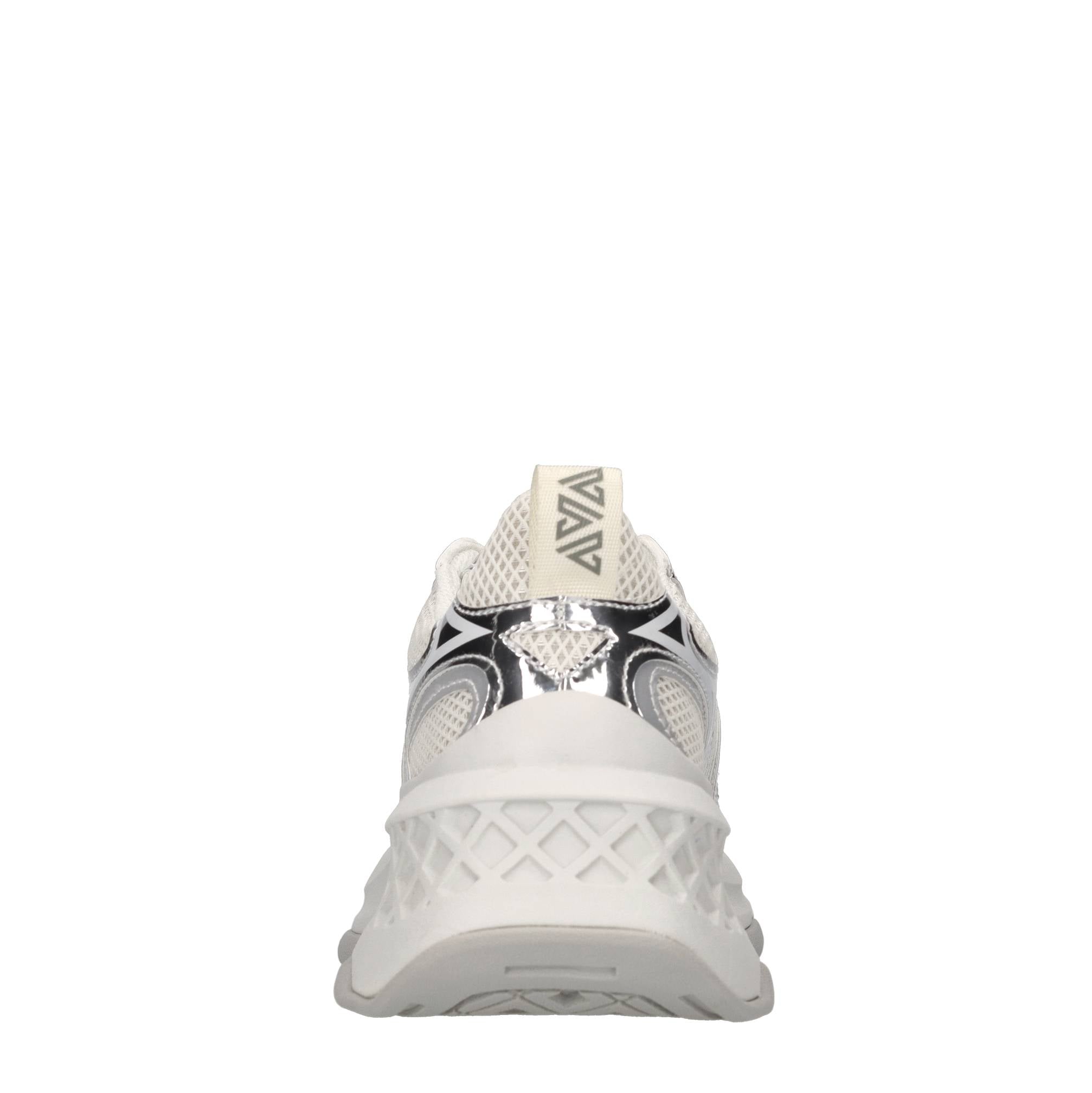 Sneakers in pelle e tessuto 