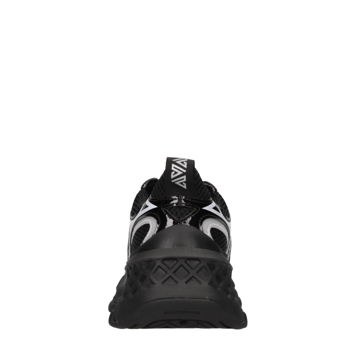 Sneakers in pelle e tessuto 