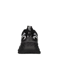 Sneakers in pelle e tessuto 