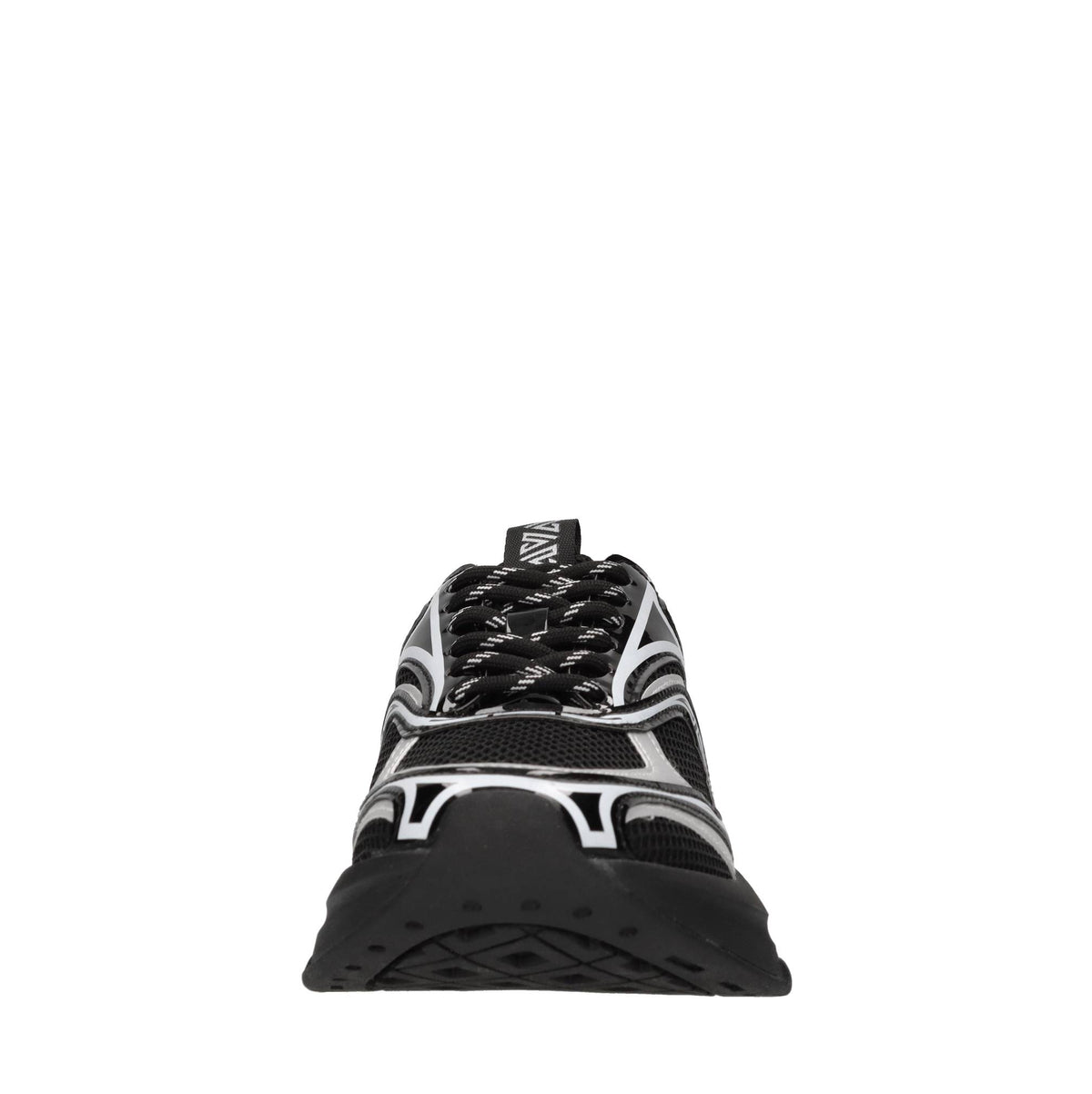 Sneakers in pelle e tessuto 