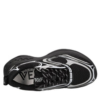 Sneakers in pelle e tessuto 